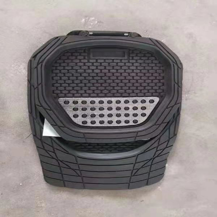 سجادات أرضية حوض الترتر من كينج كونج باللون الأسود والمطاط السميك PVC لحماية جميع الأحوال الجوية يناسب معظم السيارات وسيارات الدفع الرباعي والشاحنات ، 4 قطع