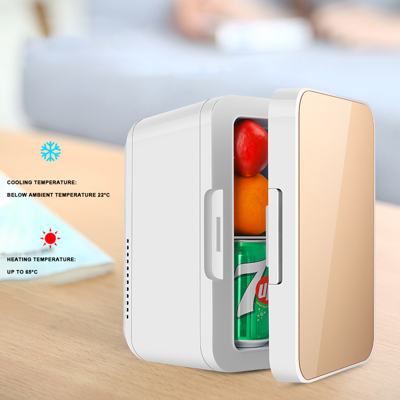 ثلاجة سيارة سعة 8 لتر ، مبرد ثلاجة شخصي صغير محمول ، سعة 6-10 لتر ، حار وبارد للاستخدام المزدوج للمنزل والسيارة