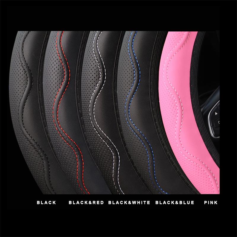 غطاء عجلة القيادة لا يوجد غطاء واقٍ لمقود السيارة من الألياف الزجاجية الداخلية المنقوشة والمموجة والمرن