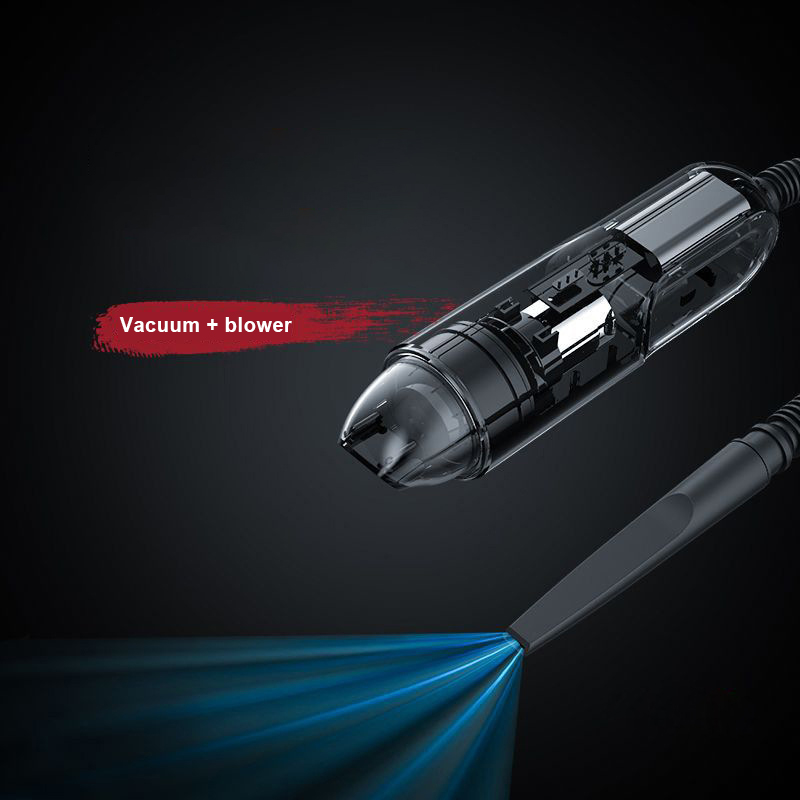 مكنسة كهربائية صغيرة للسيارة محمولة لاسلكية ذات استخدام مزدوج قابلة لإعادة الشحن للسيارة والمنزل والمكتب وتنظيف شعر الحيوانات الأليفة أثناء السفر