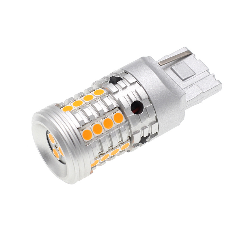 LED TEURL Signal Light 7440 WY21W الضوء العكسي فك تشفير W21W الأصفر ، ضوء الفرامل الضوء الأبيض