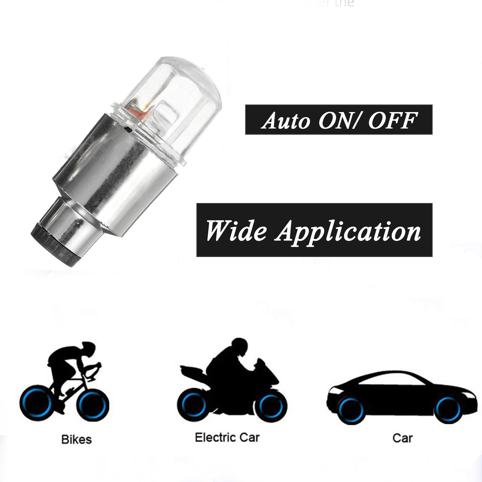 LED Bike Wheel Lights Valve Car Tyre Deacs Caps دراجة نارية دراجة نارية ذكية استشعار مصباح الإطارات المزخرفة