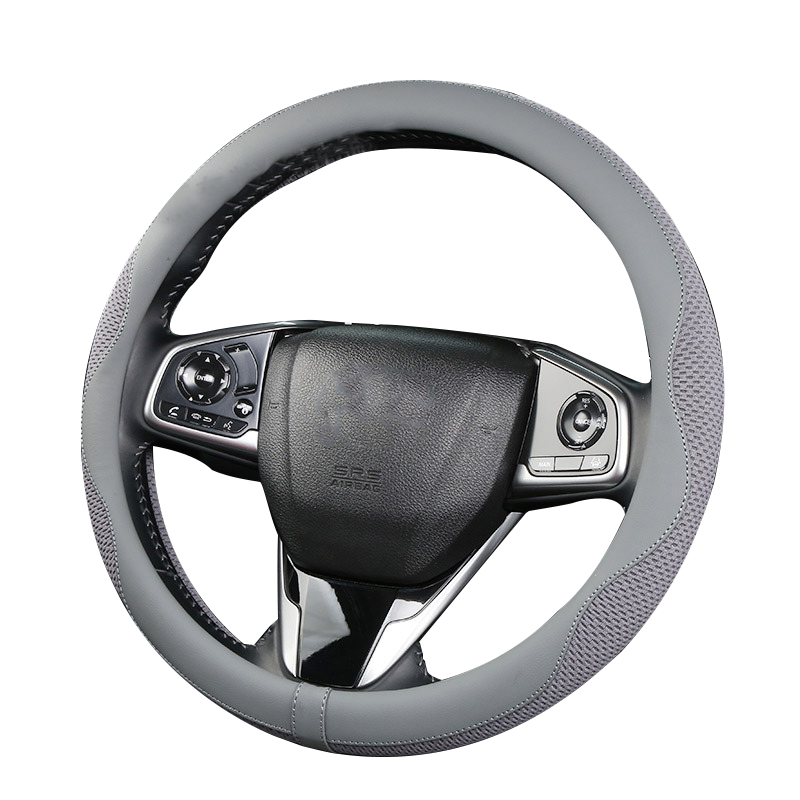  غطاء عجلة قيادة السيارة مع تصميم شبكي على شكل قرص العسل وسلك ثلجي يسمح بمرور الهواء للنساء والرجال وملحقات السيارة لامتصاص العرق مناسبة لفصل الصيف