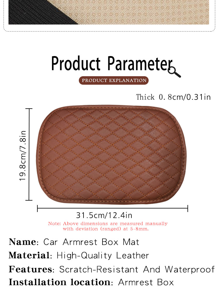 07 غطاء وسادة صندوق مسند ذراع السيارة العالمي