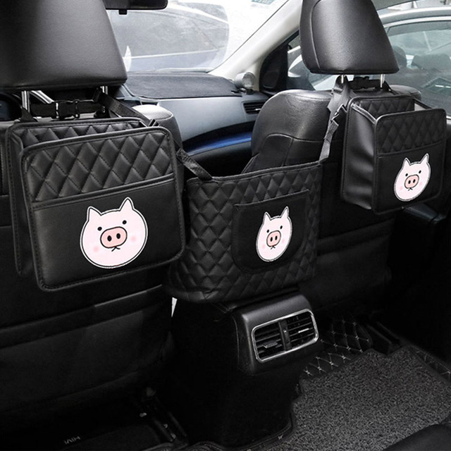 حقيبة Trasher للسيارة مقاومة للماء قابلة للطي PVC جلد Ashbin للسيارة شعار مخصص علبة قمامة للسيارة Ashcan 