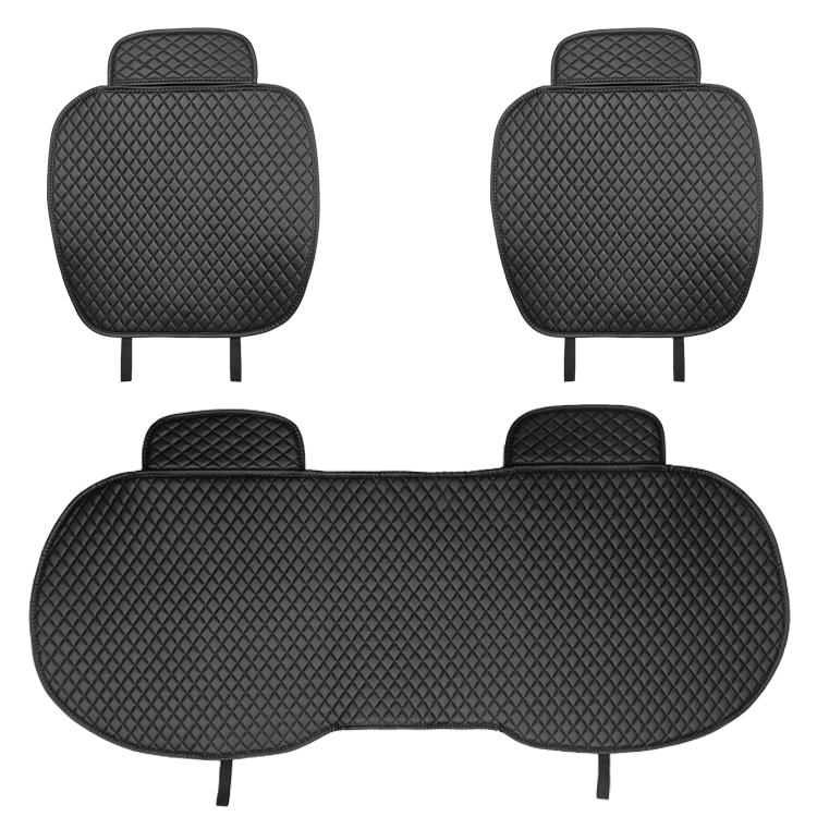 أغطية سفلية لمقعد السيارة من الجلد PVC وزوج واحد من وسادة مقعد السائق الأمامي وغطاء مقعد خلفي واحد مناسب عالميًا بنسبة 90٪ للسيارات مصنع حصيرة مقعد السيارة