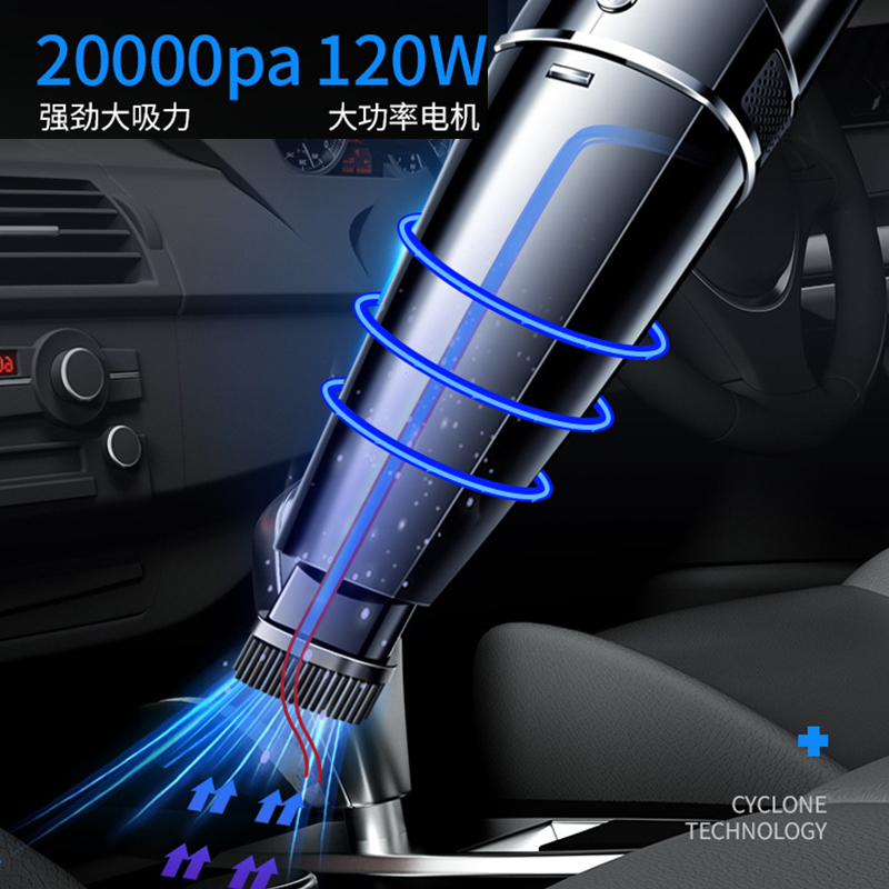 سيارة مكنسة كهربائية مثبتة على المركبات مع سيارة مضغوطة مكونة من عائلة شحن شحن شحن قوية مع شفط عالي الطاقة مصغرة