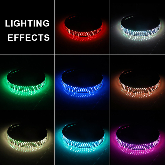 ضوء هيكل السيارة 90*120 اسحب أربعة تطبيق عن بعد التحكم في الصوت الملون RGB الإيقاع ضوء السيارة أسفل ضوء 60*90