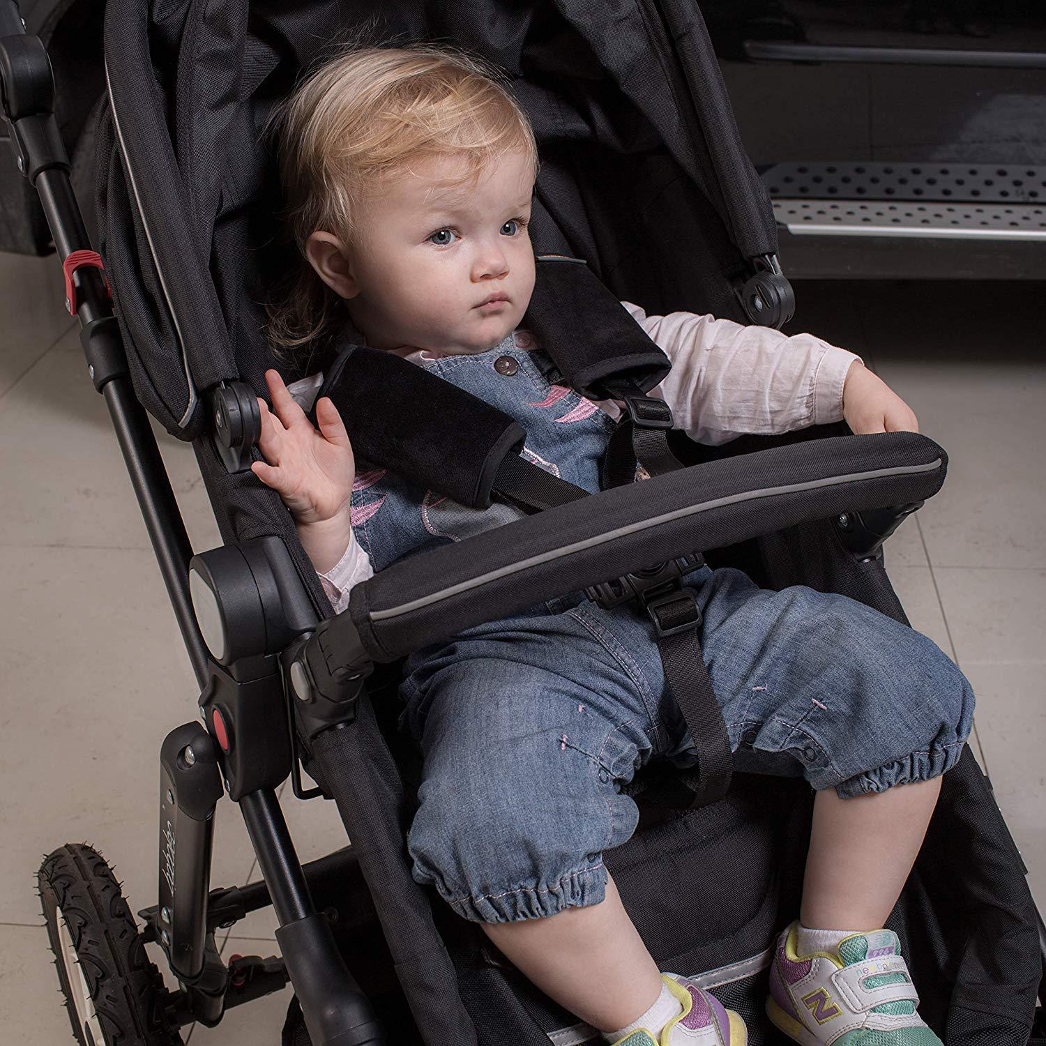 وسادات كتف أحزمة مقاعد السيارة للأطفال الرضع ، أغطية أحزمة أمان فائقة النعومة لجميع مقاعد السيارة / كرسي الدفع / عربة الأطفال