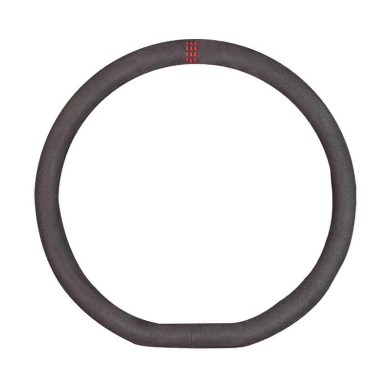  (سمك 3.2 مللي متر) غطاء عجلة قيادة السيارة من الجلد المدبوغ الأسود ، غير قابل للانزلاق ومسامي 15 بوصة مناسب